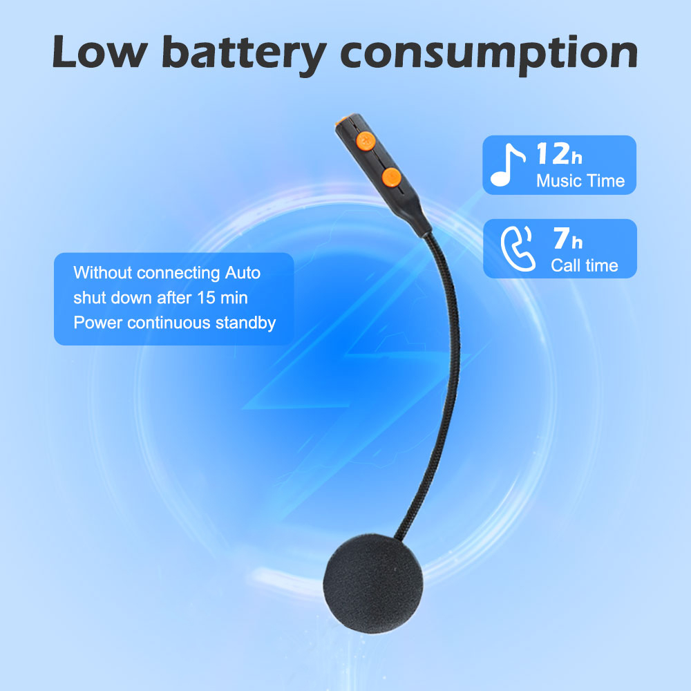 Bluetooth Speaker Waterproof - คิโฮสชุดหูฟังติดหมวกกันน็อคมอเตอร์ไซค์แบบหูเดียวบลูทูธ 5.3 ลำโพงแฮนด์ฟรีกันน้ำหูฟังไร้สาย