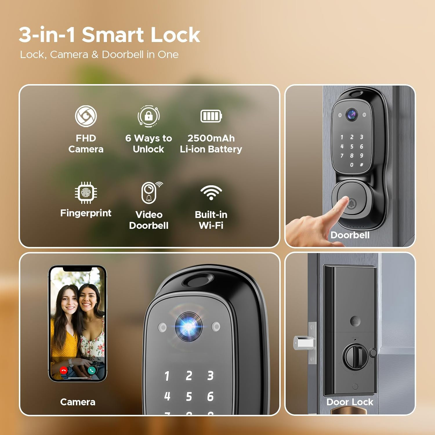 กุญแจล็อคประตูอัจฉริยะ Tuya Wi - Electronics & Gadgets Starting With V บทวิจารณ์และราคา