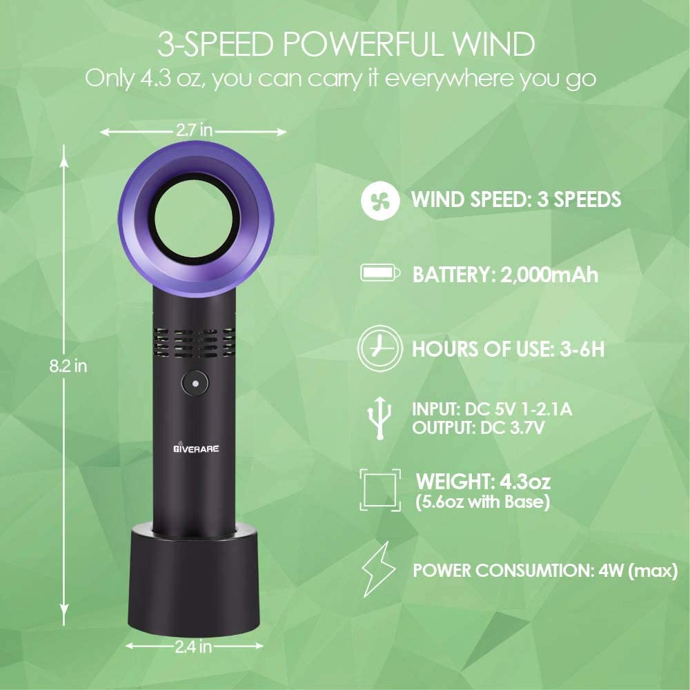 USB ชาร์จ Bladeless No Leaf Fa - Smart Electronics Gadgets For Home บทวิจารณ์และราคา