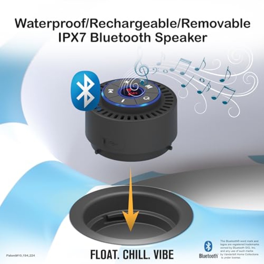 เก้าอี้ลอยน้ำเป่าลมพร้อมลำโพงบ - Bluetooth Speaker Waterproof บทวิจารณ์และราคา