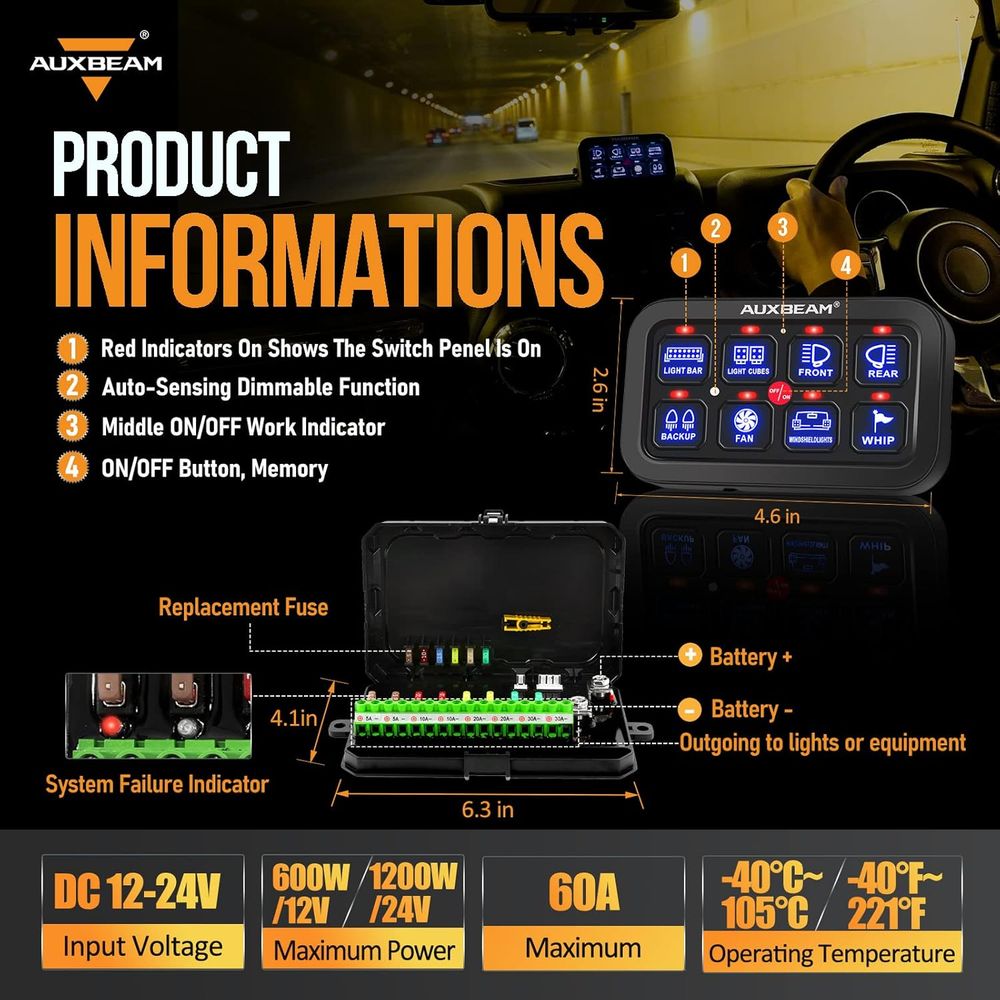 แผงสวิตช์ 8 ช่อง BA80 ระบบหรี่ - Electronics & Gadgets Starting With V บทวิจารณ์และราคา